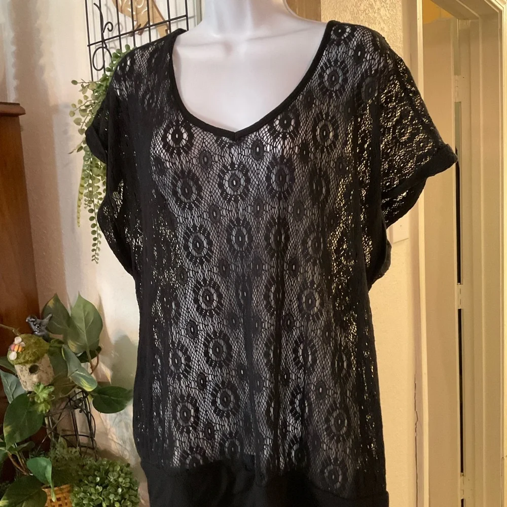 Torrid Black Lace Blouse - Picture 1 of 8